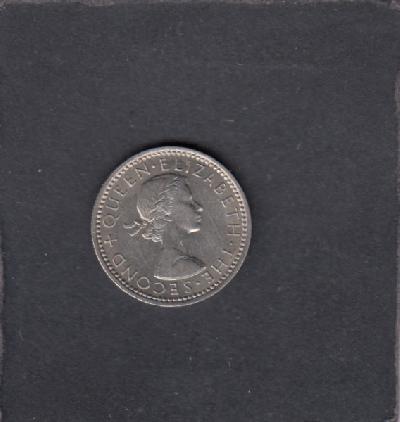 Beschrijving: 6 Pence HUIA BIRD 